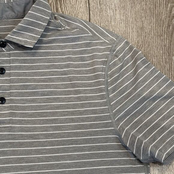Lululemon Evolution Polo Shirt Mens Medium Performance Golf Casual Preppy - Picture 3 of 8